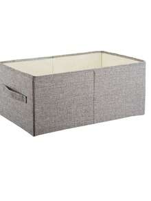 Gray Fabric Folding Underwear And Bra Storage Box, Home-Use Washable Laundry Cabinet Organizer - Grey - View 6