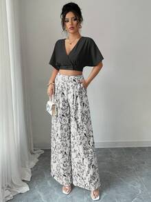 Chiquease Women Two Pieces Outfits For Daily Wear - Black - View 6