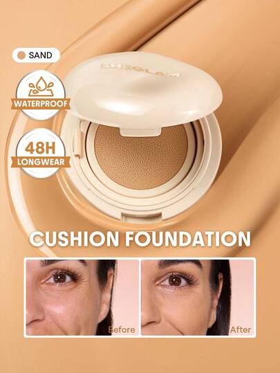 SHEGLAM Lock & Go Long-Lasting Base Cushion-Sand Marca Belleza Maquillaje Maquullaje Cosmética para Mujeres Niñas Perfecto para Invierno Primavera Ideal para Y2K Elegante Moda Adecuado para Cumpleaños San Valentín Regalo Fiesta Listo Mejor Color