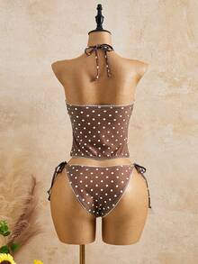 Swim Mod 甜樱桃格子比基尼套装 - 彩色 - 查看 8