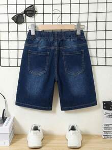 Short Niño Estilo Denim Corte Clásico - azul deslavado - Ver 3