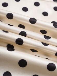 Franclia Áo liền thân nữ chấm bi xếp ly, kiểu dáng thường ngày, đa năng. - Màu be - Xem 7