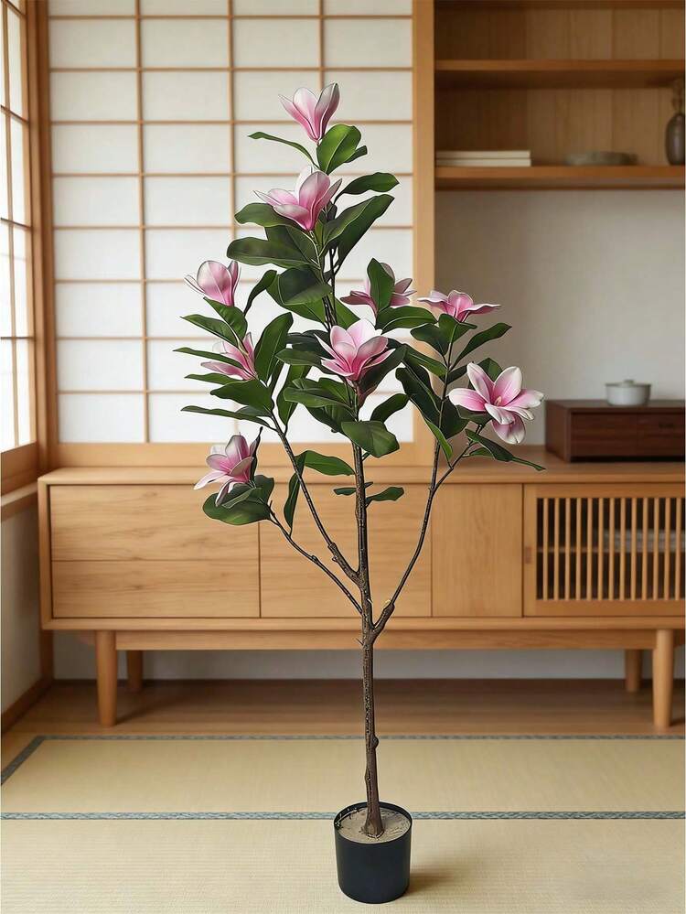 仿真玉兰树，人造树，室内客厅装饰，仿真绿植，落地装饰，假树，盆栽植物 - 彩色 - 查看 2