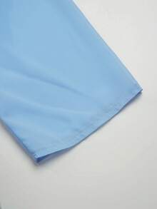 Ellevyn 女士圆领提花复古优雅派对中长连衣裙 - 湖藍色 - 查看 8