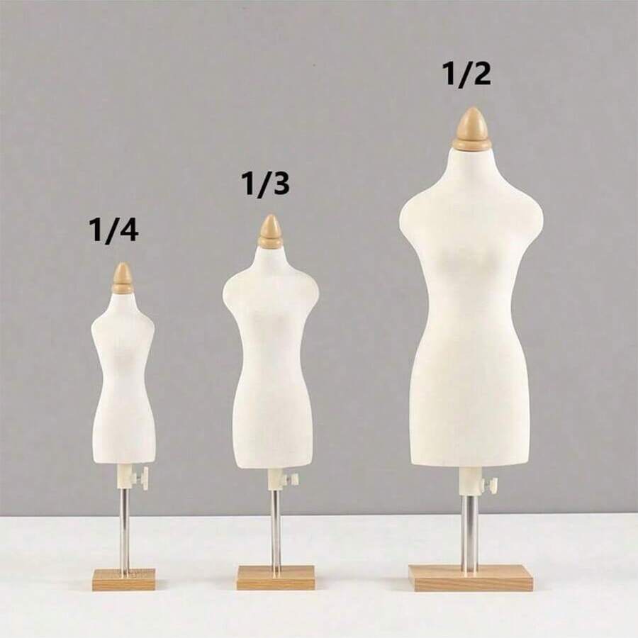 1pc Mini Sewing Human Form Mannequin With Square Base, Clothing Display Teaching Props