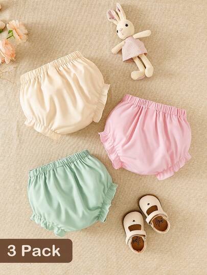 SHEIN Souflis 3pcs/Set Toddler Boys' Casual Cute Versatile Shorts