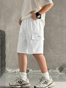 3 Pc Tween Boy Loose Casual Woven Net Color Casual Simple Basic Versatile Solid Color Sports Workwear Shorts Multi-Color Multi Piece Set, Buy One And Get Two Free, Get Three Suitable For Spring And Summer Seasons - Multicolor - View 9