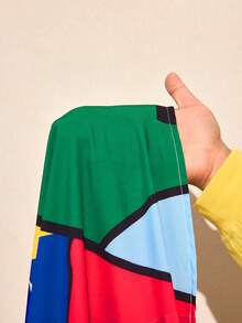 BamGleam Women's Mid-Length Loose Printed Dress - Multicolor - View 7