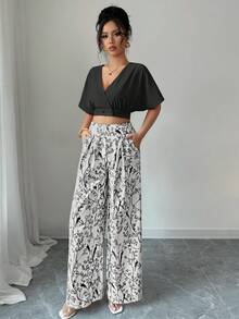 Chiquease Women Two Pieces Outfits For Daily Wear - Black - View 3