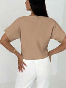 Aloruh 两件套女士薄款开衫套装，浪漫优雅时尚 - 彩色 - 查看 3