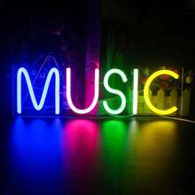 MUSIC Ambient LED Lights, Featuring Creative Letter Designs, Connect Via USB, Suitable For Holiday Decorations, Room Decor, Gifts, Celebrations, Parties, Dates, And Various Other Occasions. - Multicolor - View 11