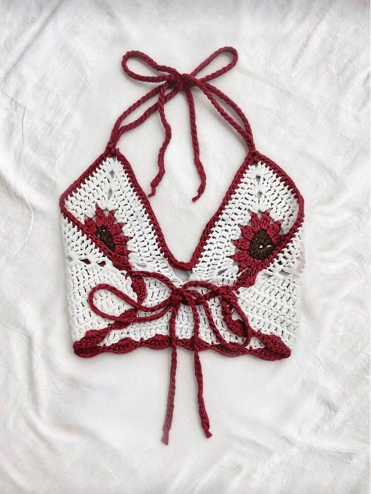 Trelyra 花卉针织吊带露脐上衣 - 彩色 - 查看 2