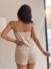 Napfluff Bộ đồ mặc nhà thoải mái dành cho nữ, gồm áo hai dây và quần short chấm bi. - Nhiều màu - Xem 2