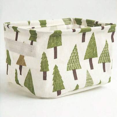 1 hộp đựng đồ lót mini Giáng sinh, hộp đựng đồ vải lanh, hộp sắp xếp bàn làm việc, giỏ đựng mỹ phẩm, giỏ đựng đồ lót, hộp đựng vải mùa thu/đông, rất đa năng, thích hợp để đựng tất Giáng sinh, quần áo Halloween, vớ và đồ dùng trong tủ quần áo, hộp đựng có thể gấp gọn.