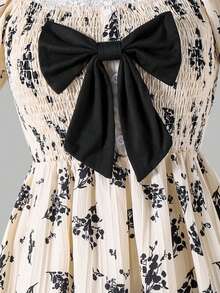 SHEIN Teen GirlFloral Print Sleeveless Dress - Multicolor - View 4