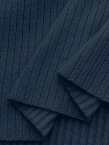 SHEIN Franclia New Summer Casual Loose Versatile Minimalist Elegant Polo Shirt, Commuting Workplace Metal Button Office Refined Personalized Conservative Slim Fit Lady Cardigan - Navy Blue - View 4