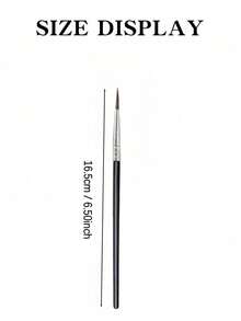 1PC All-In-One Makeup Brush - Eyebrow & Eyeliner Brush For Beginners, Teardrop Brush For Natural Line, Smudging, Concealer & Spoolie Blending - Black - View 9