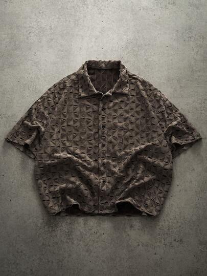 PAVTROS Camisa de manga corta casual y de moda retro para hombres, esencial para salidas diarias, gran regalo para familiares y amigos