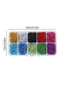 Colorful Aluminum Jump Rings 6mm Open Jump Rings Connectors DIY Jewelry Making Findings Craft Supplies Storage Box Kit - Multicolor - View 3