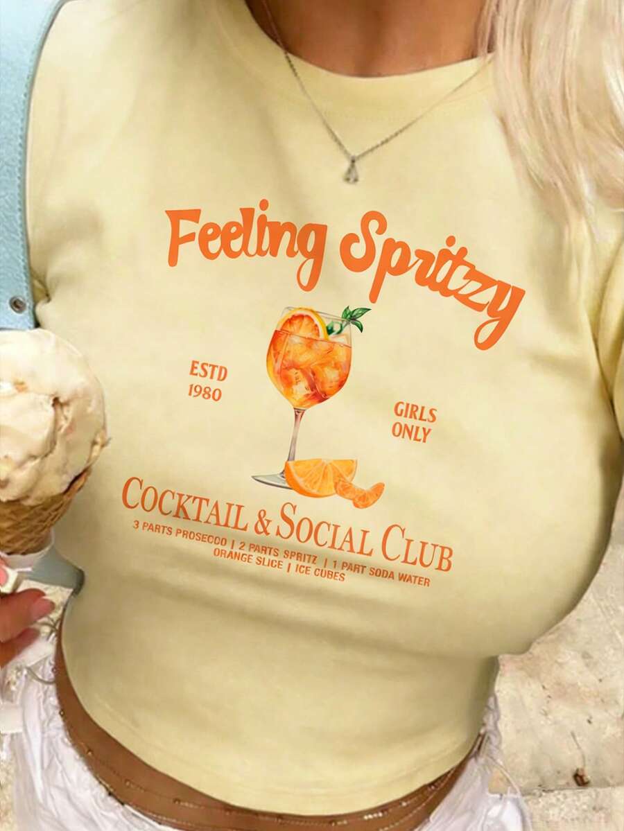 INAWLY Áo nữ tay ngắn, ôm dáng, kiểu cocktail, sản phẩm bán chạy nhất mùa hè. - Màu vàng - Xem 1