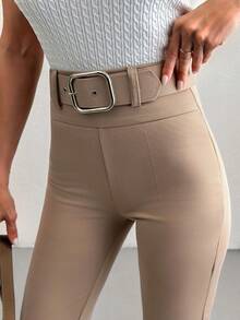 Women Pants - Khaki - View 5