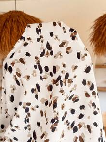 SHEIN Đầm bầu không tay in họa tiết phối màu, kiểu dáng thường ngày, dùng cho việc cho con bú. - Màu Khaki - Xem 7