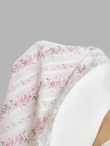 SHEIN MOD Áo sơ mi mùa hè cỡ lớn phối ren và hoa, kiểu dáng bong bóng, phong cách nghỉ dưỡng đồng quê, thời trang nữ tính. - Nhiều màu - Xem 7
