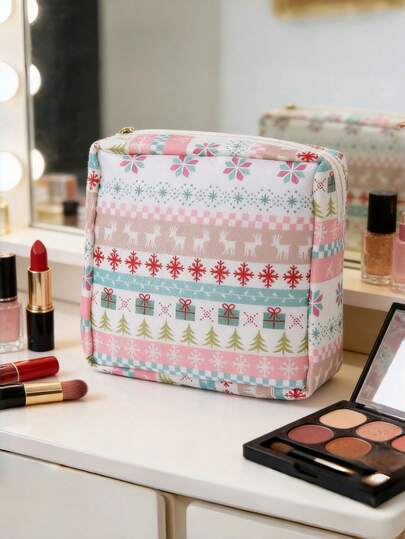 1 pieza Bolsa portátil para almacenamiento de toallas sanitarias, bolsa de almohadillas menstruales de pana con cremallera, bolsa de almacenamiento multifuncional práctica y elegante para viajes - perfecta para artículos de tocador, toallas sanitarias, bolsa para lápiz labial, monedero, bolsa de almacenamiento portátil, bolsa de aseo para viajes para niñas, mujeres y señoras, y maquillaje para adolescentes, mujeres y señoras, de vuelta a la escuela, suministros de oficina y escolares, regalo navideño, vibraciones bohemias