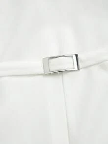 Franclia Mono elegante de mujer con decoración de metal y tirantes finos - Blanco - Ver 6