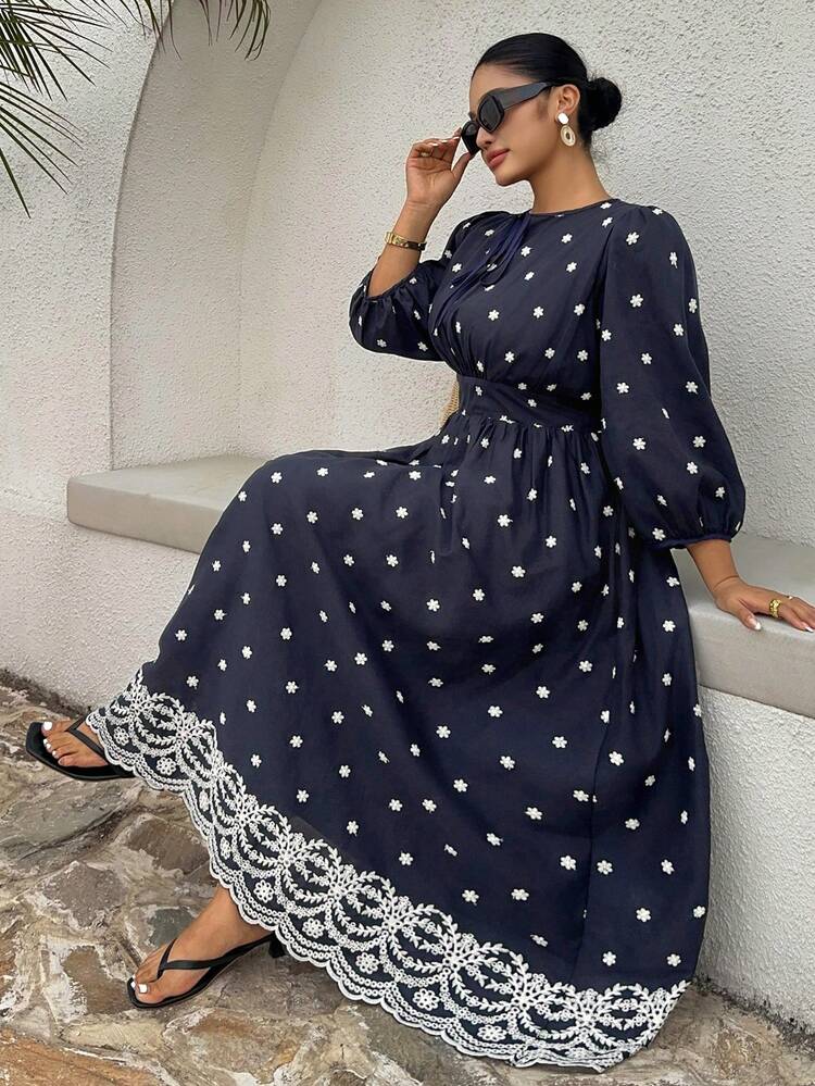 Dazy Plus Plus Size Casual Ditsy Floral Dress Boho Sun Dresses For Women