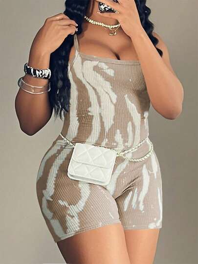 INAWLY Plus Size Women Patchwork Color Casual Everyday Jumpsuit