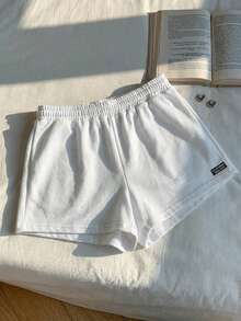 Tseoso 女士100%纯棉白色刺绣贴片复古中腰宽松飘逸短裤 - 适合春夏休闲穿着，居家、运动、甜美少女/清纯少女风格、西部风情节日、甜蜜约会、下午茶、返校及度假旅行皆宜 - 彩色 - 查看 4