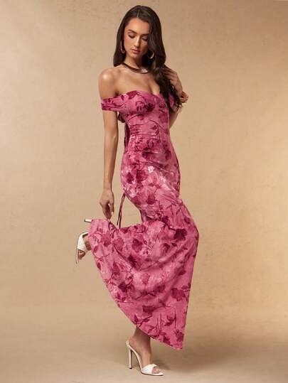 Silquee Women's Floral Jacquard Off-Shoulder Long Dress, Spring/Summer A Sexy Women's Dress Perfect For Spring/Summer, Suitable For Beach Vacations, Afternoon Tea, Dates, Casual Wear, And Holidays. This Elegant And Sexy Dress Is Ideal For Beach Vacations, Seaside Trips, And Beach Dates. Sexy Maxi Dress. Elegant Dresses For Women, Summer Dress, Beach Dresses, Wedding Party Dress, Wedding Guest Dress For Women