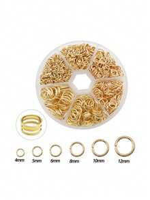 1010PCS Open Closed Jump Rings Metal Findings Mixed Sizes DIY Jewelry Making Craft Supplies Storage Box - Multicolor - View 11