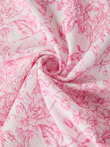 Ellevyn 收腰圆领吊带连衣裙，浪漫度假连衣裙 - 粉色 - 查看 6