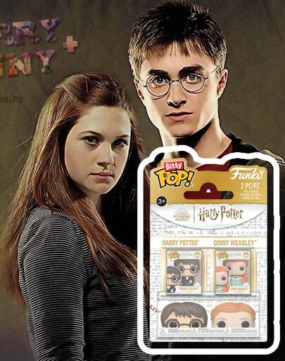 Funko Bitty Mini Vinyl Figure 2 Packs Collectible Set, Wizard Boy And Red-Haired Girl Characters, Micro Size Display Figures In Individual Mini Boxes, Cute Desktop Decoration Gift Idea