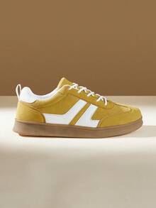 CUCCOO EASI 日常通勤复古德迅鞋 | 长途行走不累，舒适轻便，透气运动鞋，柔软舒适☁️ 复古德迅鞋 | 慵懒随性街头必备鞋款，舒适软底，轻松搭配衣橱所有休闲服饰 - 黃色 - 查看 4