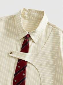 ROMWE MEN Men's Summer Casual Striped Polo Shirt - Multicolor - View 3