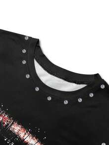 STEELVANCE 男士字母和眼睛图案圆领休闲背心 - 彩色 - 查看 5