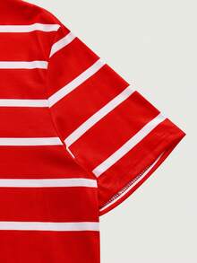 Courvante 男女通用经典红白条纹马印花休闲 T 恤，时尚印花 T 恤 - 彩色 - 查看 4