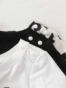 SHEIN 女童夏季三件套，女婴短袖波点休闲套装 - 彩色 - 查看 6