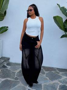 Tyla Gomez 時尚修身夏季休閒圓領背心 - 白色 - 查看 6