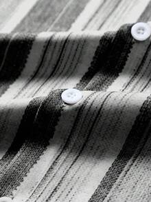 NEOREFINED Men's Color Block Single-Breasted Casual Versatile Daily Wear Short Sleeve Shirt - Multicolor - View 5