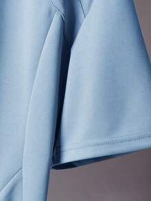 STYNVO 男士极简印花圆领短袖T恤 - 藍色 - 查看 3