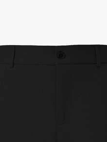 Manfinity Mode Bộ vest công sở nam thanh lịch, cổ tàu, cài khuy đơn, gồm áo khoác và quần. - màu đen - Xem 4