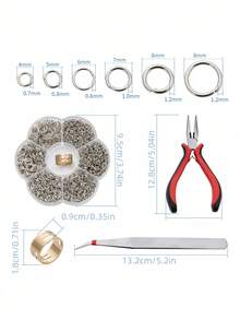 Jump Rings Mixed Sizes 4-10mm Open Closed Connectors Metal Findings For Jewelry Making DIY Craft Supplies Storage Box Set Repair Accessory - Multicolor - View 4
