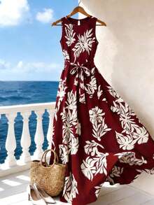 Breezaya Đầm đi nghỉ hè cho nữ, đầm in họa tiết, đầm xòe cổ tròn thắt eo, đầm đi biển, đầm dự tiệc, đầm thắt eo, trang phục đi nghỉ mát cho nữ, đầm dự tiệc, đầm dự lễ hội âm nhạc, đầm dễ thương, dịu dàng, trí thức, thanh lịch, cao cấp, trang phục sang trọng, đi làm, hàng ngày, mùa hè, dự tiệc, đi biển, hẹn hò, mùa tốt nghiệp, công sở, thời trang thành thị đa năng, đầm mặc hàng ngày - Nhiều màu - Xem 5