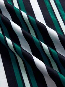 Courvante 男士條紋和字母圖案T恤 - 彩色 - 查看 5