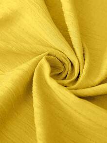 Vesra Women's Solid Color Batwing Sleeve Casual Dress - Yellow - View 6