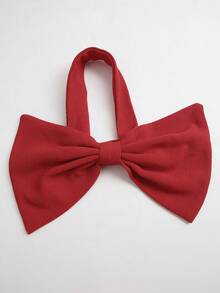 Franclia Women's Elegant A-Line Waist Cinching Mini Dress - Red - View 4